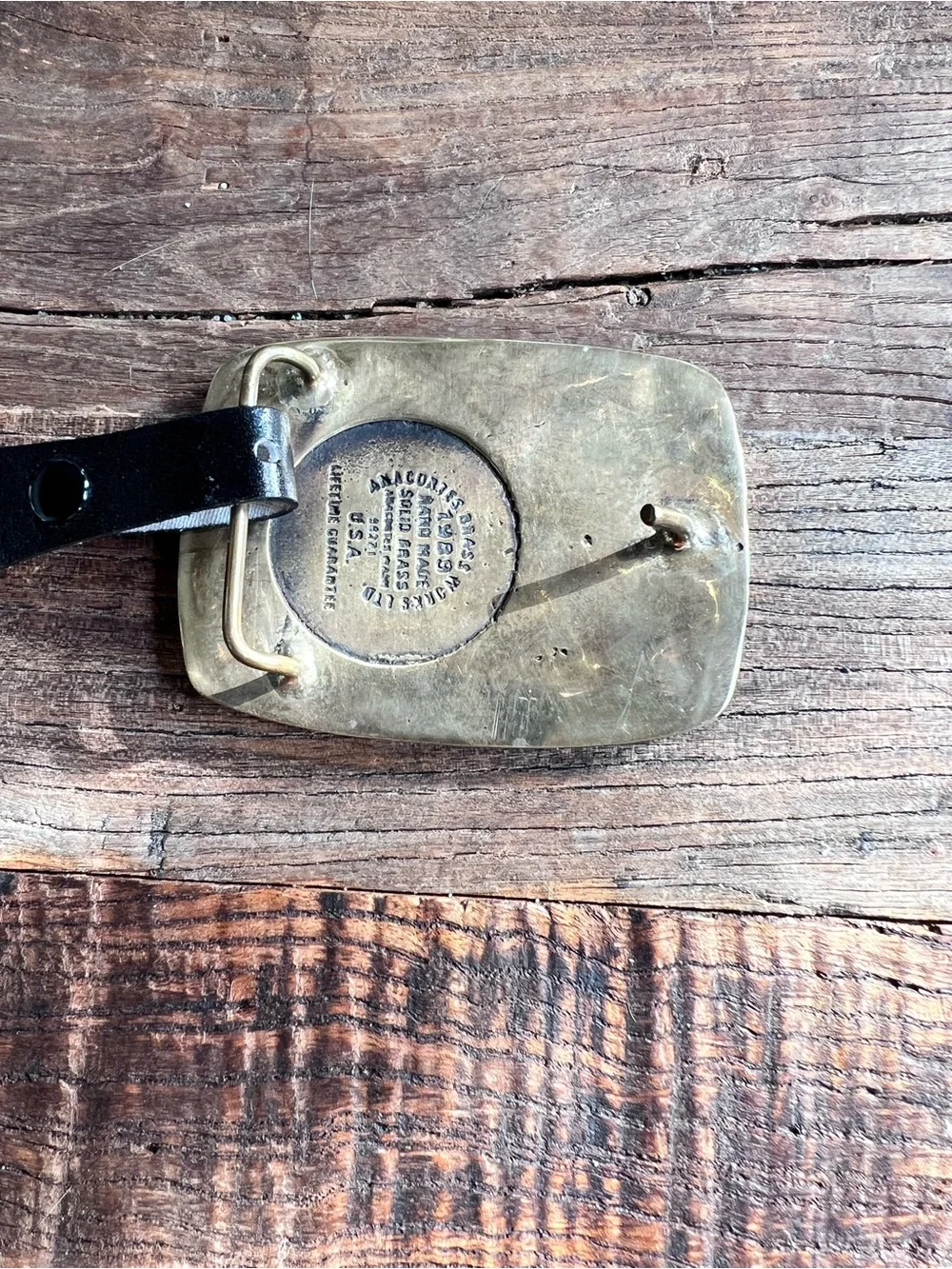 Ponderay Papermill Project Commemorative Brass Belt Buckle - Brass